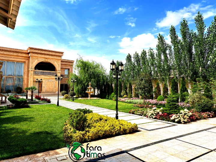 احداث و نگهداری فضای سبز ویلا مدرن
