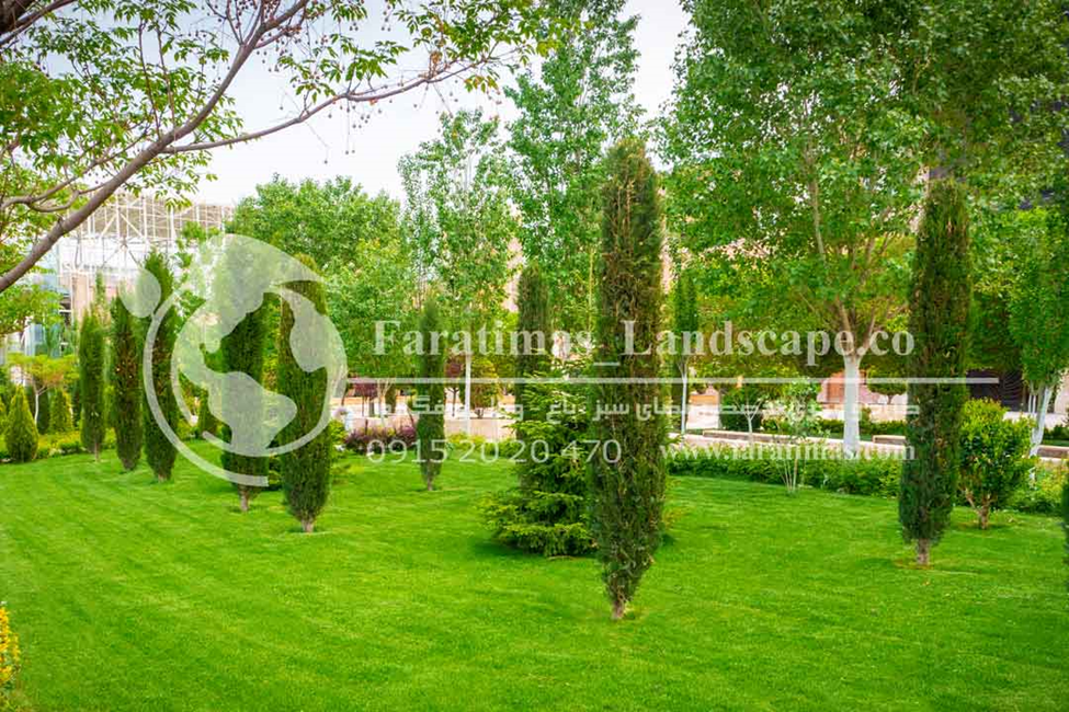 اجرای فضای سبز حیاط