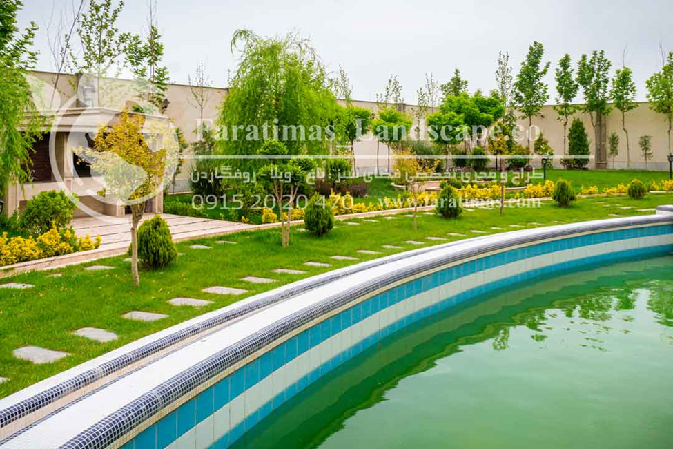 اجرای محوطه سازی ویلا